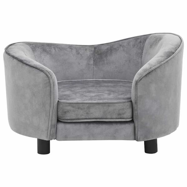 vidaXL hundesofa 69x49x40 cm plys grå