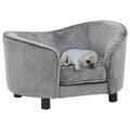 Miniatyrbillede 2 af 10: vidaXL hundesofa 69x49x40 cm plys grå