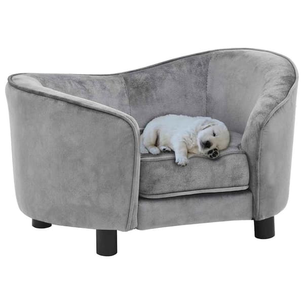 vidaXL hundesofa 69x49x40 cm plys grå