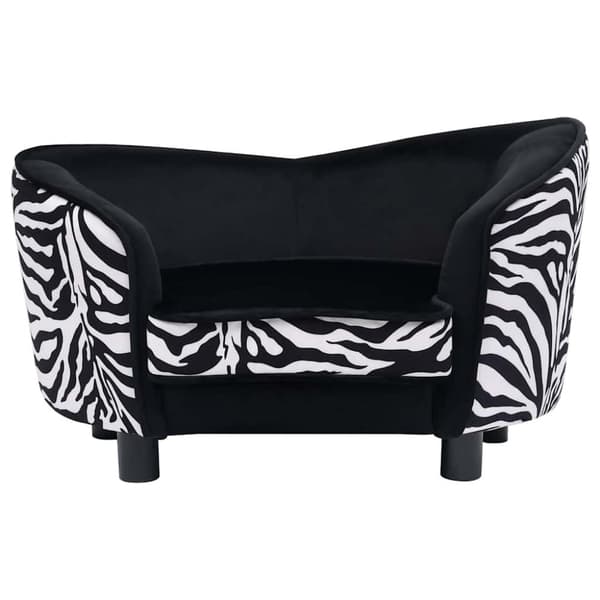 vidaXL Hundsoffa svart 68x38x38 cm plysch