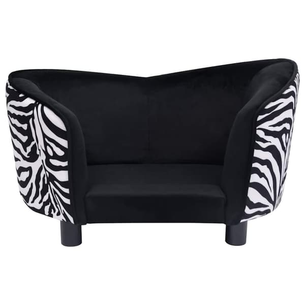 vidaXL Hundsoffa svart 68x38x38 cm plysch