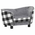 Miniatyrbillede 3 af 11: vidaXL hundesofa 68x38x38 cm plys grå