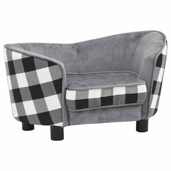 vidaXL hundesofa 68x38x38 cm plys grå