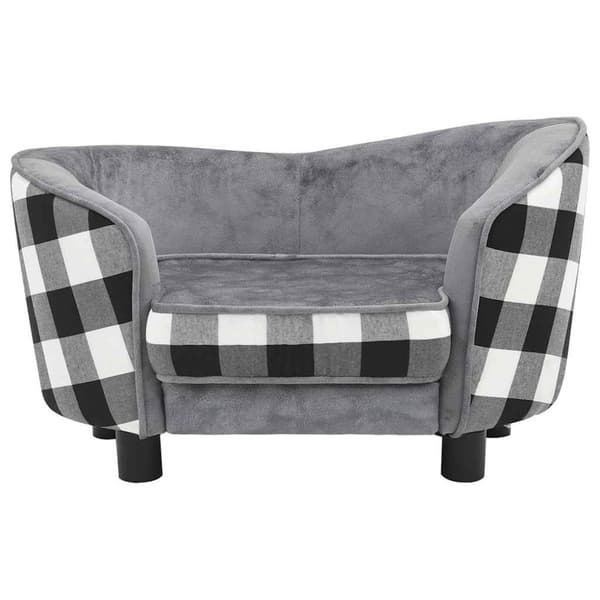 vidaXL hundesofa 68x38x38 cm plys grå