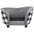 Miniatyrbillede 5 af 11: vidaXL hundesofa 68x38x38 cm plys grå