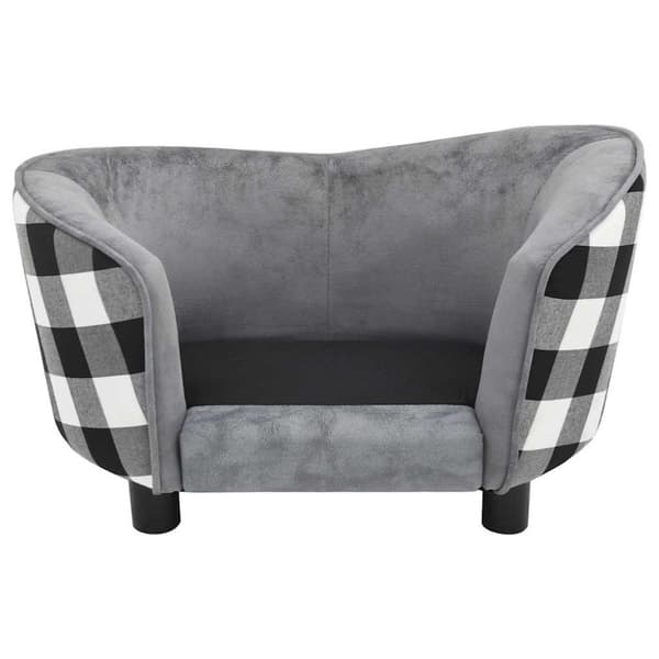 vidaXL hundesofa 68x38x38 cm plys grå