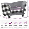 Miniatyrbillede 11 af 11: vidaXL hundesofa 68x38x38 cm plys grå