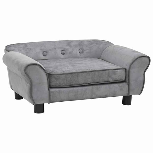 vidaXL Hundsoffa grå 72x45x30 cm plysch