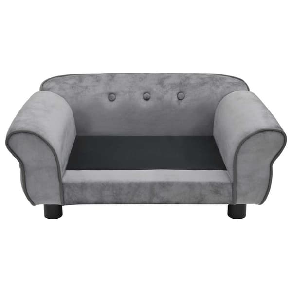 vidaXL hundesofa 72x45x30 cm plys grå
