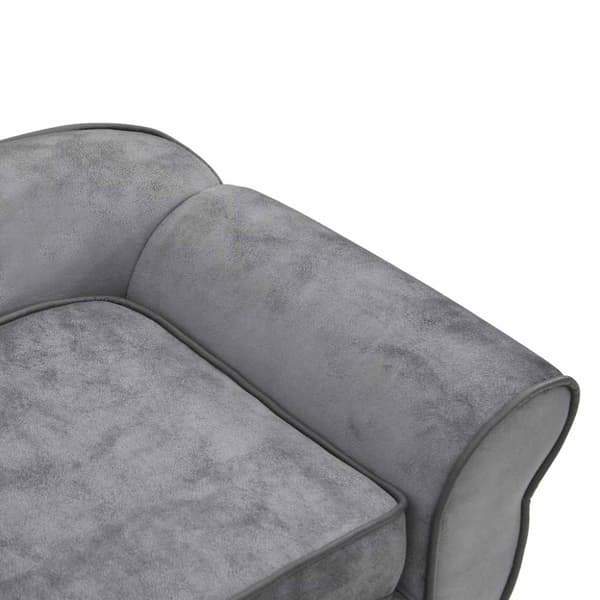 vidaXL hundesofa 72x45x30 cm plys grå