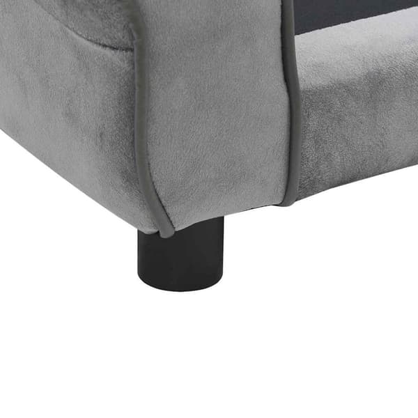 vidaXL hundesofa 72x45x30 cm plys grå