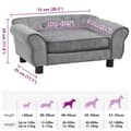 Miniatyrbillede 9 af 9: vidaXL hundesofa 72x45x30 cm plys grå