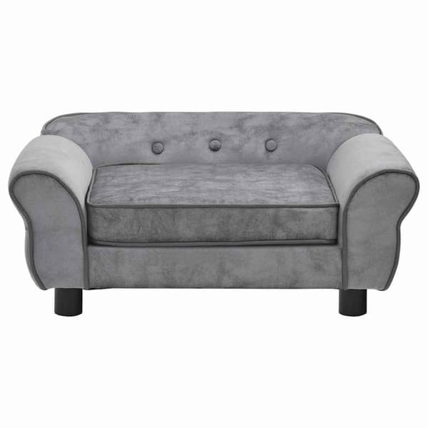 vidaXL hundesofa 72x45x30 cm plys grå