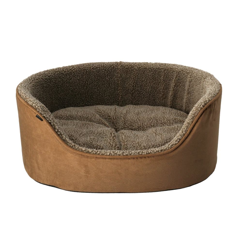 Dogman Bädd Sherpa med hög kant Brun
