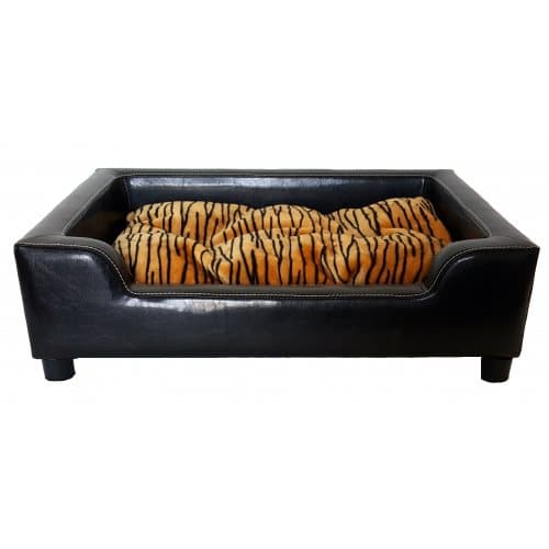 Topmast Hundesofa Leatherlook sort 89 x 64 x 25 cm + pude
