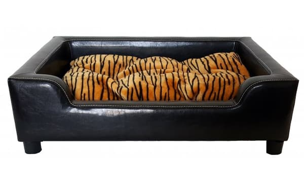 Topmast-koiran sohva Leatherlook musta 79 x 54 x 25 cm + tyyny