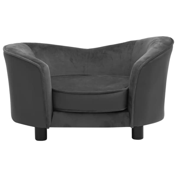 vidaXL Hundsoffa mörkgrå 69x49x40 cm plysch och konstläder
