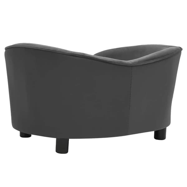 vidaXL Hundsoffa mörkgrå 69x49x40 cm plysch och konstläder