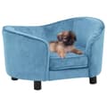 Miniatyrbilde 10 av 10: vidaXL Hundesofa turkis 69x49x40 cm plysj