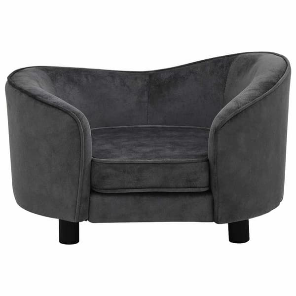 vidaXL hundesofa 69x49x40 cm plys mørkegrå