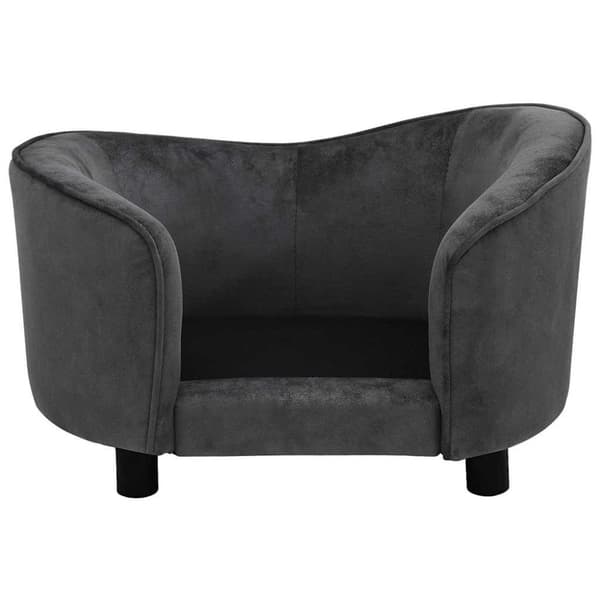 vidaXL hundesofa 69x49x40 cm plys mørkegrå