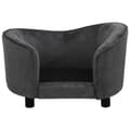 Miniatyrbillede 6 af 9: vidaXL hundesofa 69x49x40 cm plys mørkegrå