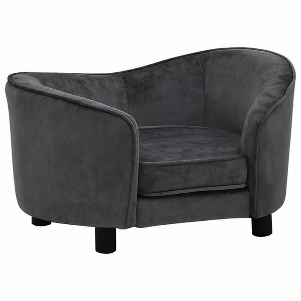 vidaXL hundesofa 69x49x40 cm plys mørkegrå
