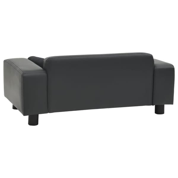 vidaXL Hundsoffa mörkgrå 81x43x31 cm plysch och konstläder
