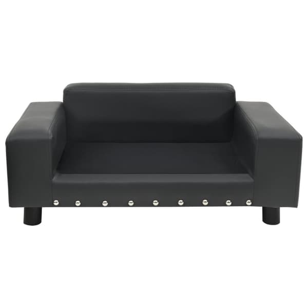 vidaXL Hundsoffa mörkgrå 81x43x31 cm plysch och konstläder