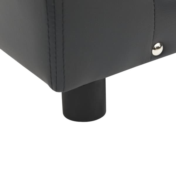 vidaXL Hundsoffa mörkgrå 81x43x31 cm plysch och konstläder