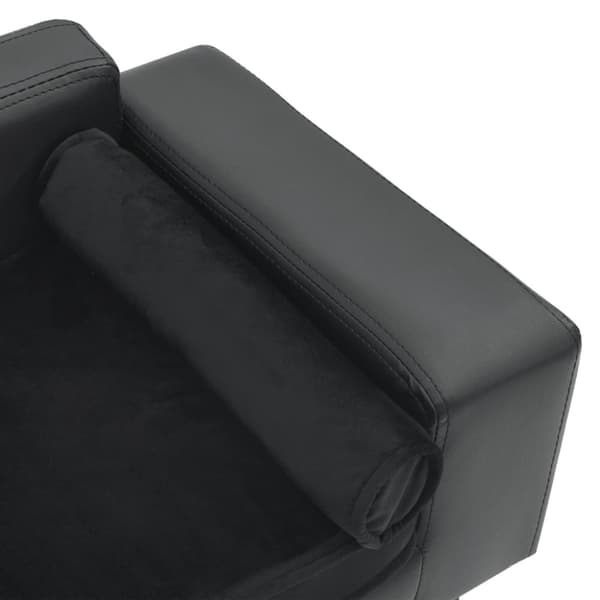 vidaXL Hundsoffa mörkgrå 81x43x31 cm plysch och konstläder