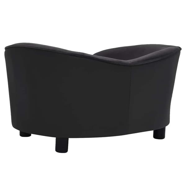 vidaXL Hundsoffa svart 69x49x40 cm plysch och konstläder