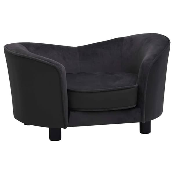 vidaXL Hundsoffa svart 69x49x40 cm plysch och konstläder