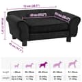 Miniatyrbillede 9 af 9: vidaXL hundesofa 72x45x30 cm plys sort