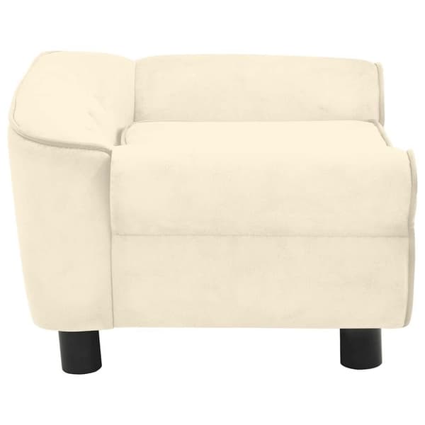 vidaXL hundesofa 72x45x30 cm plys cremefarvet