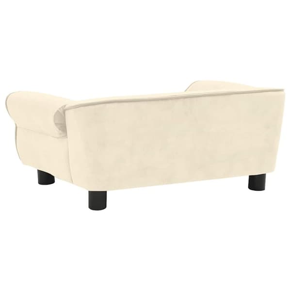 vidaXL hundesofa 72x45x30 cm plys cremefarvet