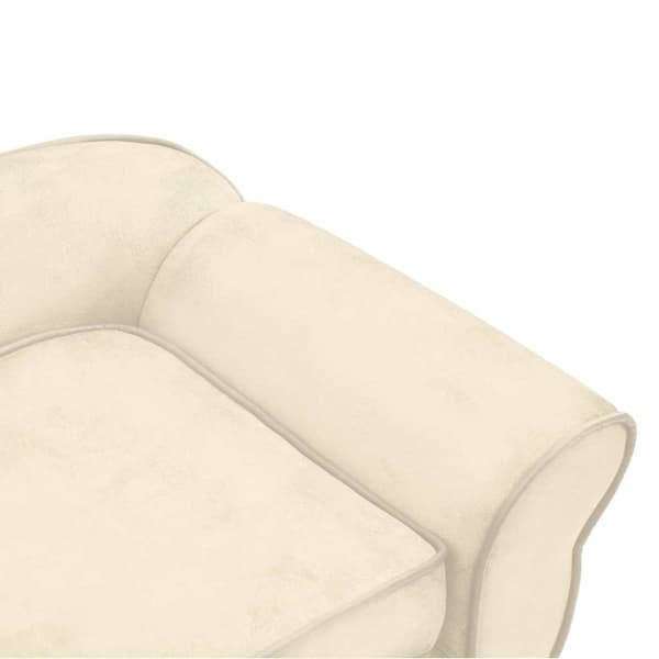 vidaXL hundesofa 72x45x30 cm plys cremefarvet