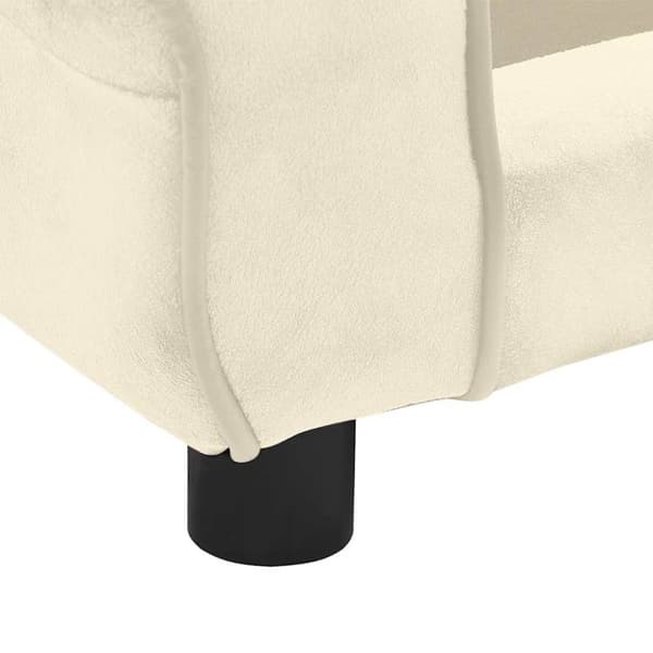 vidaXL hundesofa 72x45x30 cm plys cremefarvet