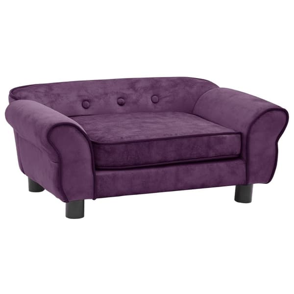 vidaXL hundesofa 72x45x30 cm plys bordeauxfarvet