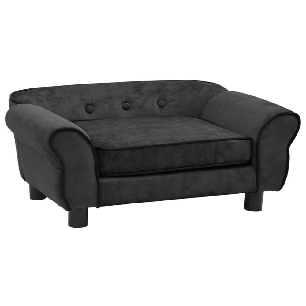 vidaXL Hundsoffa mörkgrå 72x45x30 cm plysch