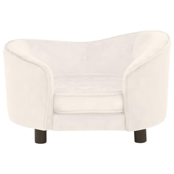 vidaXL hundesofa 69x49x40 cm plys cremefarvet