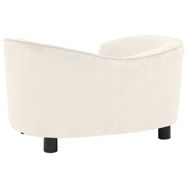 vidaXL hundesofa 69x49x40 cm plys cremefarvet