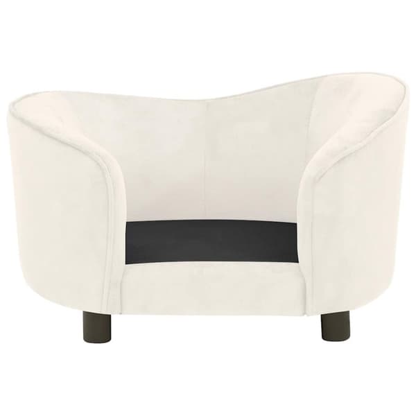 vidaXL hundesofa 69x49x40 cm plys cremefarvet