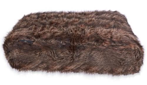 hundkuddfodral Wolf 90 x 60 cm polyester brun