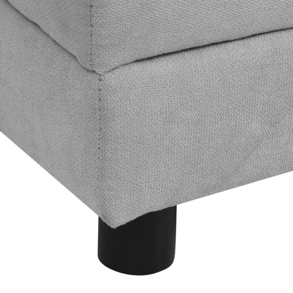 vidaXL Hundsoffa med kudde grå 83x44x44 cm plysch