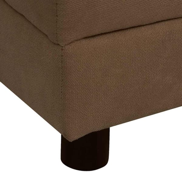 vidaXL Hundsoffa med kudde brun 83x44x44 cm plysch