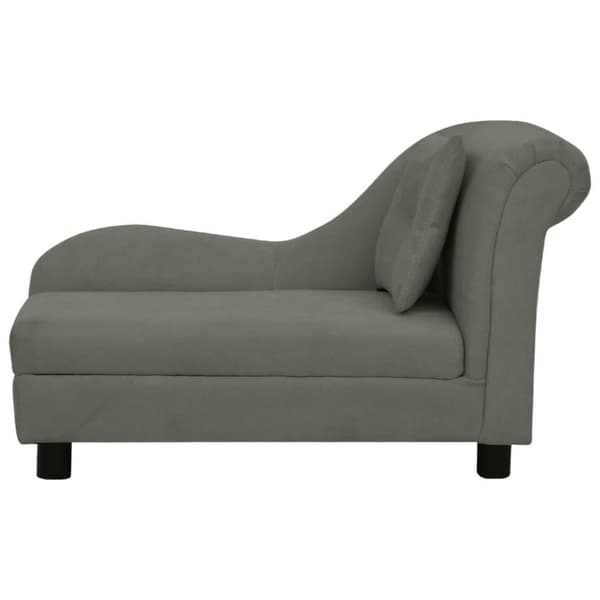 vidaXL Koiran sohva tyynyllä tummanharmaa 83x44x44 cm plyysi