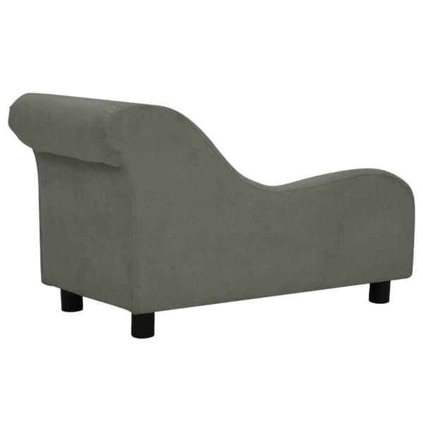 vidaXL Koiran sohva tyynyllä tummanharmaa 83x44x44 cm plyysi