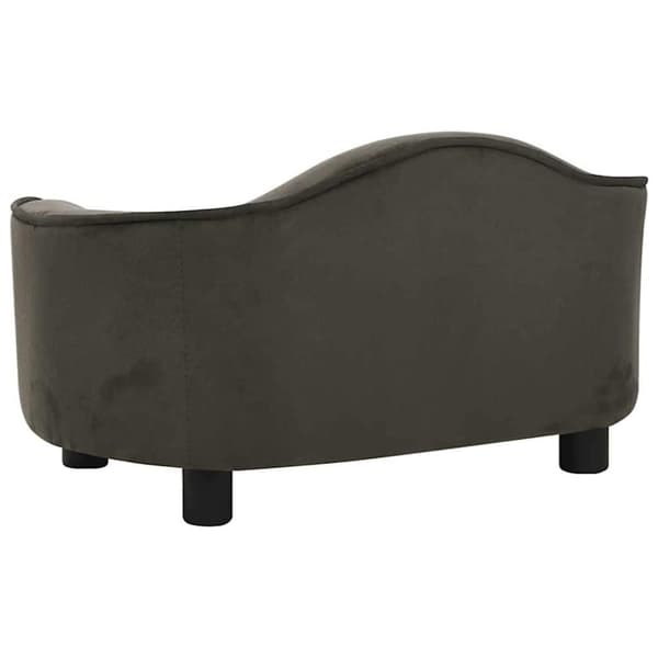 vidaXL Hundesofa mørkegrå 67x47x36 cm plysj