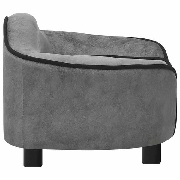 vidaXL Hundesofa grå 67x47x36 cm plysj